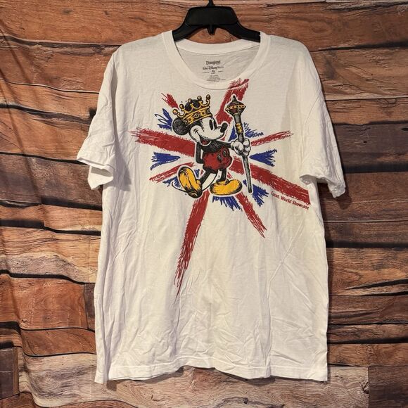 Disney Epcot World Showcase T-Shirt XL SS Mickey Mouse King Crown United Kingdom - Picture 1 of 6